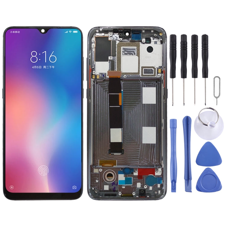 OLED Material LCD Screen and Digitizer Full Assembly with Frame for Xiaomi Mi 9, For Xiaomi Mi 9 (OLED), For Mi 9 (Pink)