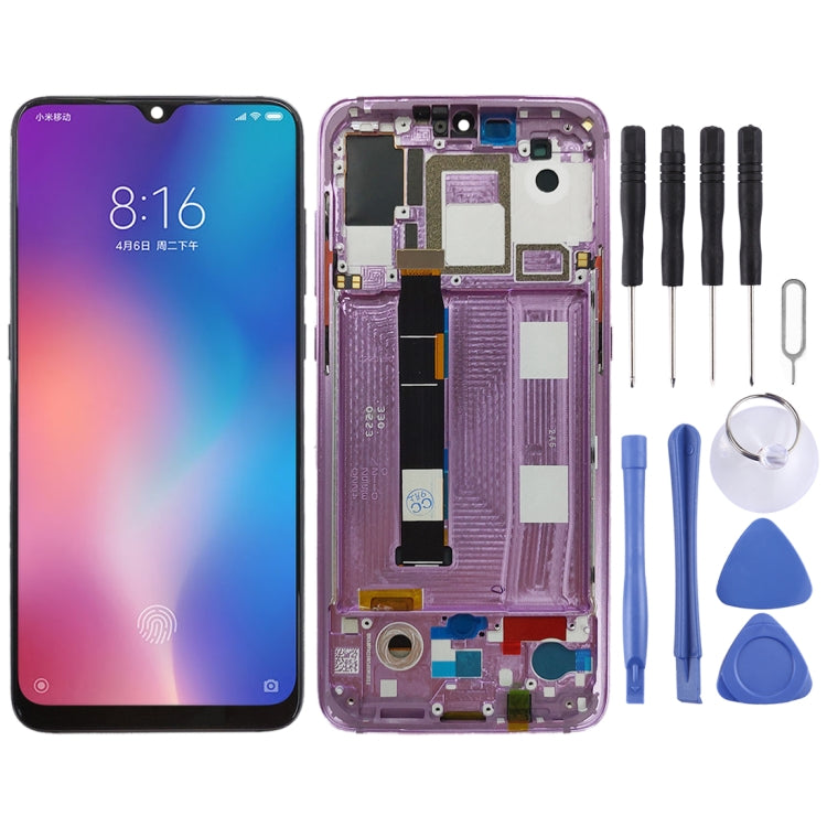 OLED Material LCD Screen and Digitizer Full Assembly with Frame for Xiaomi Mi 9, For Xiaomi Mi 9 (OLED), For Mi 9 (Pink)