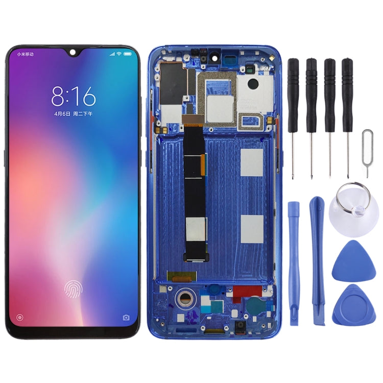 OLED Material LCD Screen and Digitizer Full Assembly with Frame for Xiaomi Mi 9, For Xiaomi Mi 9 (OLED), For Mi 9 (Pink)