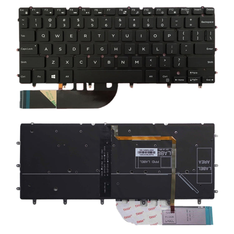 US Version Keyboard with Backlight for DELL Inspiron XPS 13 7000 7347 7348 7352 7353 7359 15 7547 7548 9343 9350 9360 N7548, For Inspiron XPS 13 (US)