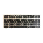 Tastiera versione USA con cornice argento per HP EliteBook 8470B 8470P 8470 8460 8460p 8460w ProBook 6460 6460b 6470, For EliteBook 8470B (US)
