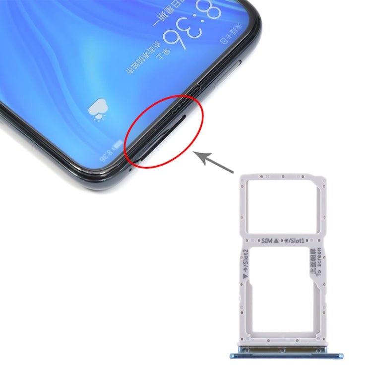 SIM Card Tray + SIM Card Tray / Micro SD Card Tray for Huawei Enjoy 10 Plus, For Enjoy 10 Plus (Breathing Crystal)