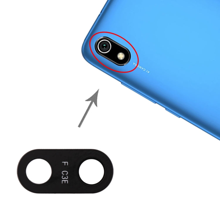 10pcs Rear Camera Lens For Xiaomi Redmi 7A, For Xiaomi Redmi 7A