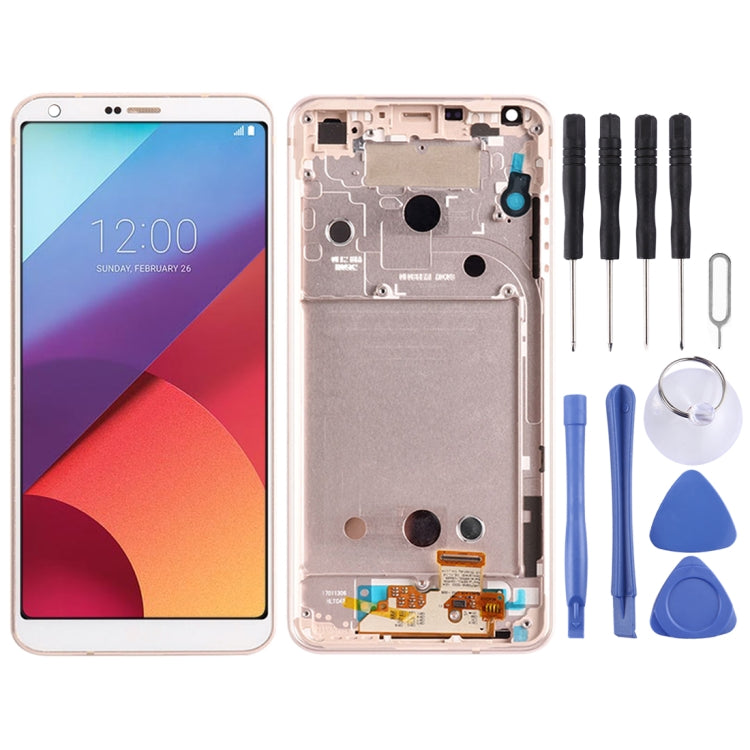 Schermo LCD e digitalizzatore assemblaggio completo con cornice per LG G6 / H870 / H870DS / H872 / LS993 / VS998 / US997, For LG G6(Gold), For LG G6(Blue), For LG G6(Purple)