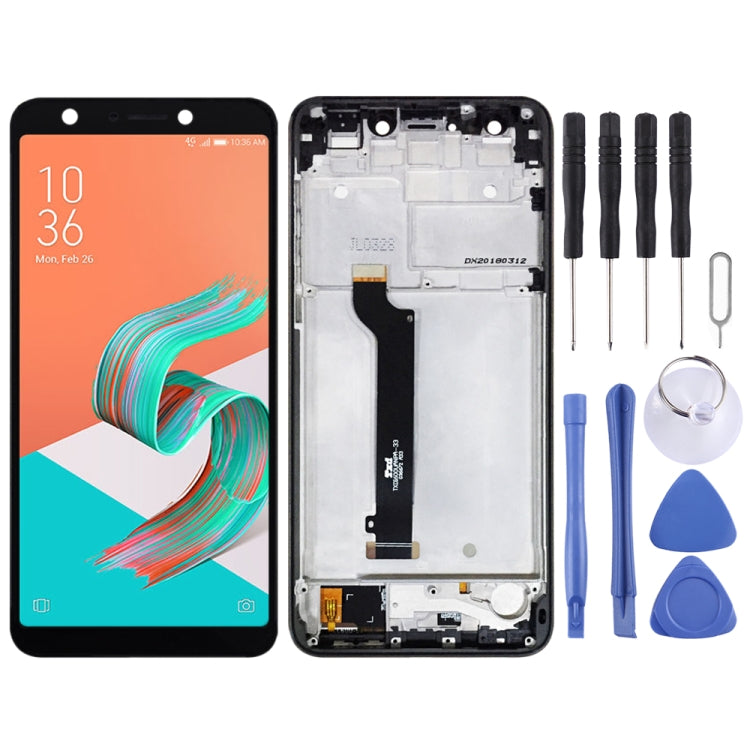 Schermo LCD e digitalizzatore assemblaggio completo con cornice per Asus ZenFone 5 Lite X017DA ZC600KL S630 SDM630, For Asus X017DA