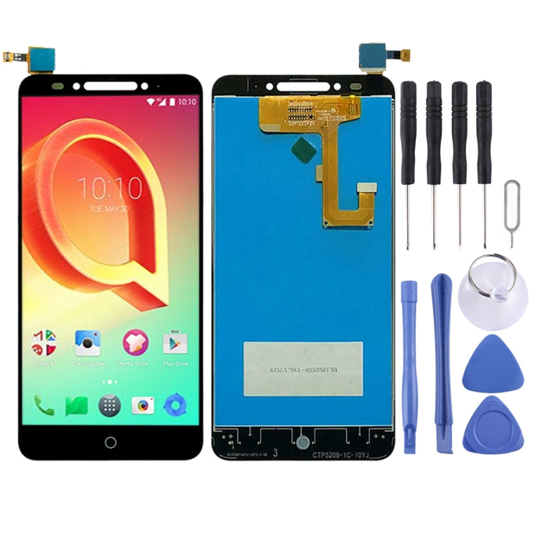 LCD Screen and Digitizer Full Assembly with Fingerprint Button for Alcatel A5 5085Y, For Alcatel A5 5085Y