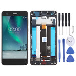 LCD Screen and Digitizer Full Assembly with Frame and Side Keys for Nokia 2 N2 TA-1007 TA-1029 TA-1023 TA-1035 TA-1011, For Nokia 2
