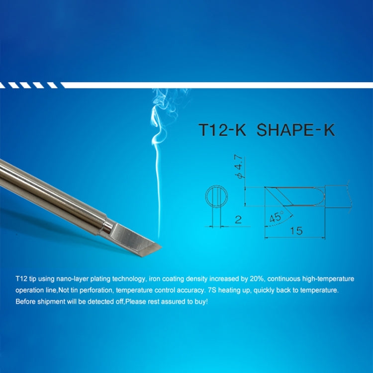 Punta per saldatore senza piombo QUICKO T12-KU, T12-K, T12-KF, T12-KL, T12-KR, T12-KU