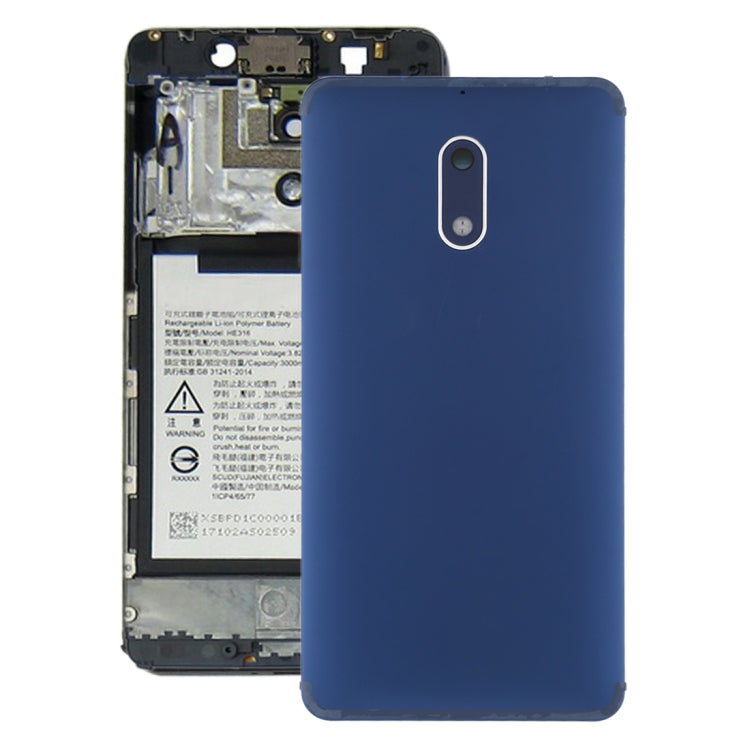 Back Battery Cover with Camera Lens and Side Keys for Nokia 6 TA-1000 TA-1003 TA-1021 TA-1025 TA-1033 TA-1039, For Nokia 6