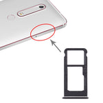 SIM Card Tray + SIM Card Tray/Micro SD Card Tray for Nokia 6.1 / 6 (2018) / TA-1043 TA-1045 TA-1050 TA-1054 TA-1068, For Nokia 6.1