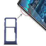 Vassoio scheda SIM + Vassoio scheda SIM/Vassoio scheda micro SD per Nokia 5.1 Plus / X5 TA-1102 TA-1105 TA-1108 TA-1109 TA-1112 TA-1120 TA-1199, For Nokia 5.1 Plus
