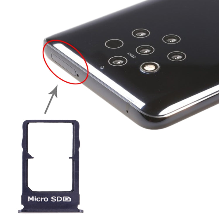 SIM Card Tray + Micro SD Card Tray for Nokia 9 PureView, For Nokia 9 PureView