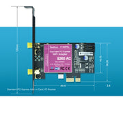 9260NGW Nuovo di zecca per Intel Dual Band Wireless-AC 9260AC Bluetooth 5.0 5G 1730Mbps Scheda di rete Wifi PK 8265/7260/8260, 9260NGW