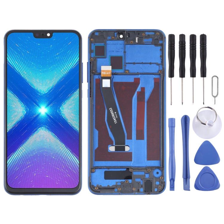 Schermo LCD e digitalizzatore assemblaggio completo con cornice per Huawei Honor 8X, For Huawei Honor 8X