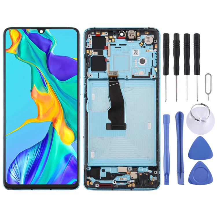 Schermo LCD con digitalizzatore e cornice per Huawei P30