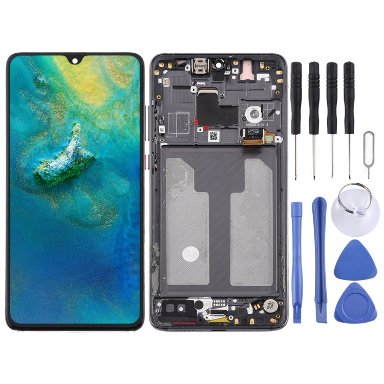 LCD Screen and Digitizer Full Assembly with Frame for Huawei Mate 20, For Huawei Mate 20