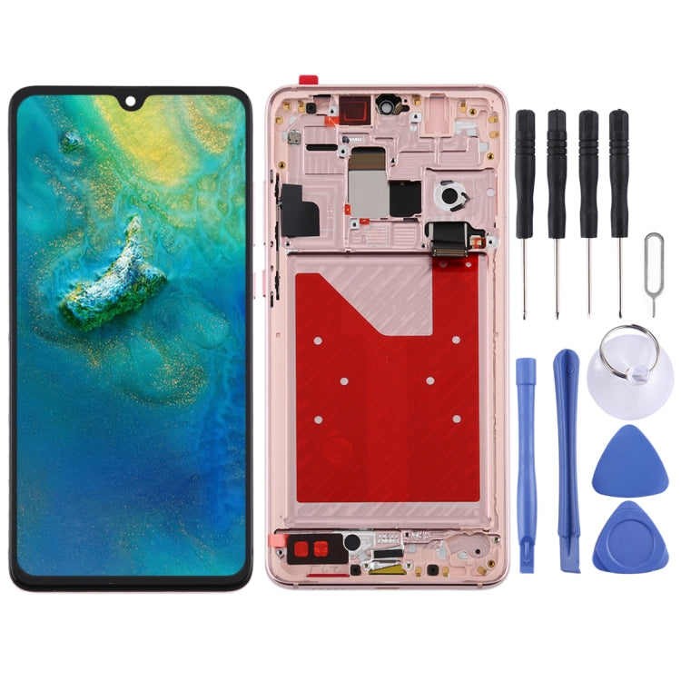 LCD Screen and Digitizer Full Assembly with Frame for Huawei Mate 20, For Huawei Mate 20