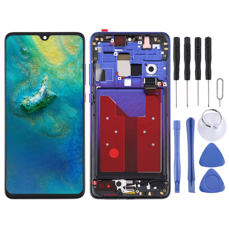 LCD Screen and Digitizer Full Assembly with Frame for Huawei Mate 20, For Huawei Mate 20