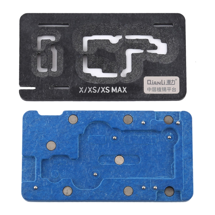 Piattaforma di stencil Reballing Qianli BGA per iPhone X / XS / XS Max, For iPhone X / XS / XS Max