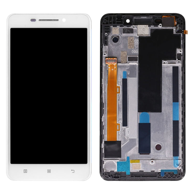 LCD Screen and Digitizer Full Assembly with Frame for Lenovo A5000, For Lenovo A5000