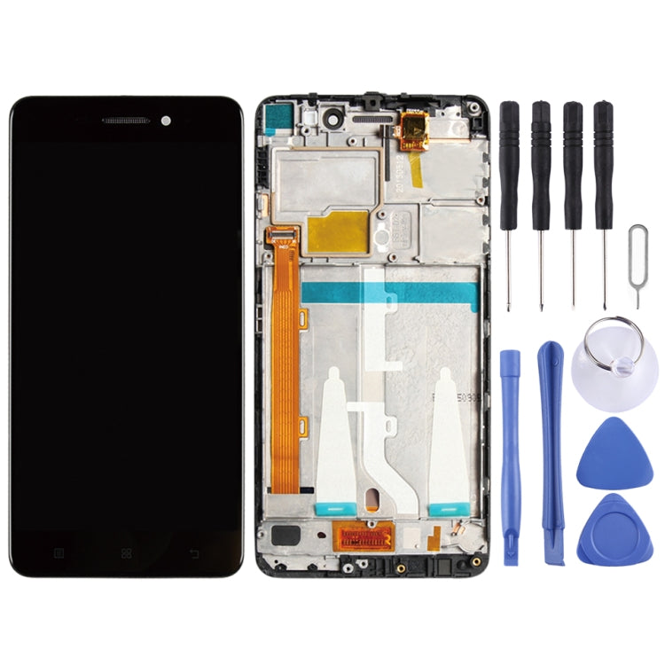 LCD Screen and Digitizer Full Assembly with Frame for Lenovo S60 S60W S60T S60A, For Lenovo S60