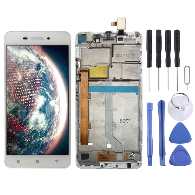 LCD Screen and Digitizer Full Assembly with Frame for Lenovo S60 S60W S60T S60A, For Lenovo S60