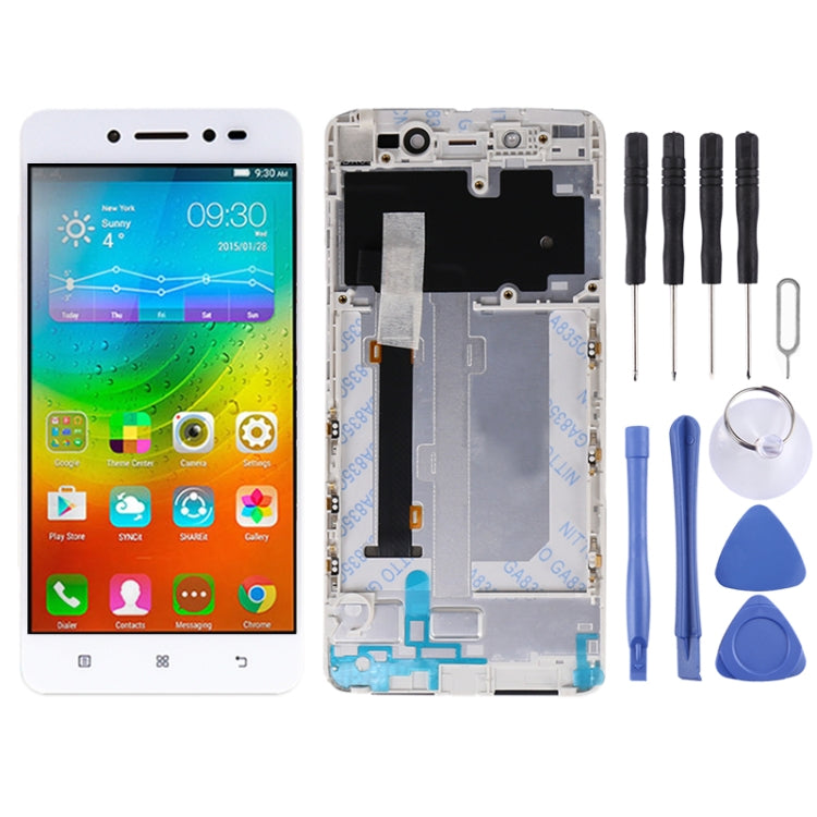 LCD Screen and Digitizer Full Assembly with Frame for Lenovo S90 S90-T S90-U S90-A, For Lenovo S90