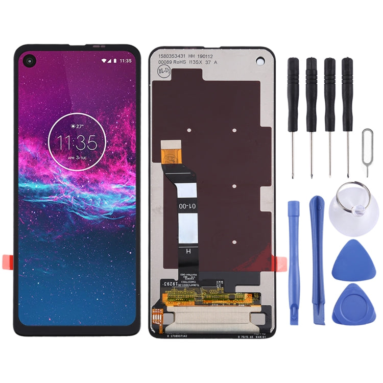 LCD Screen and Digitizer Full Assembly for Motorola One Action, For Motorola One Action