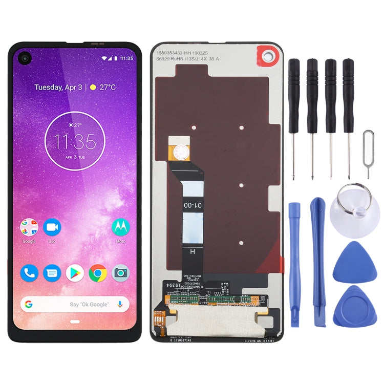 Schermo LCD e digitalizzatore assemblaggio completo per Motorola One Vision, For Moto One Vision