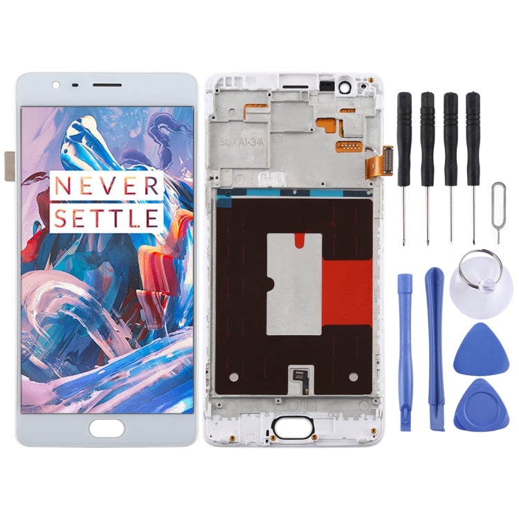 Per OnePlus 3 / 3T A3000 A3010 TFT Materiale Schermo LCD e digitalizzatore Assemblaggio completo con cornice, For OnePlus 3 / 3T