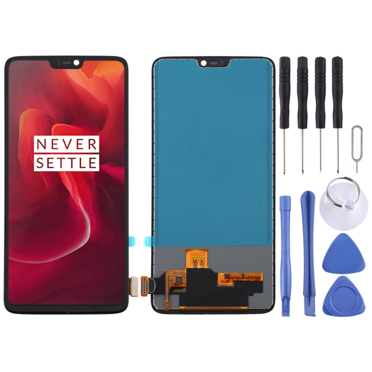 Per OnePlus 6 A6000 TFT Materiale Schermo LCD e digitalizzatore assemblaggio completo, For OnePlus 6 (TFT)