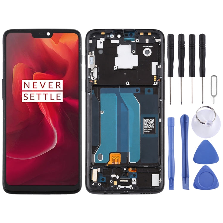 Per OnePlus 6 A6000 TFT Materiale Schermo LCD e digitalizzatore assemblaggio completo con cornice, For OnePlus 6 (TFT)