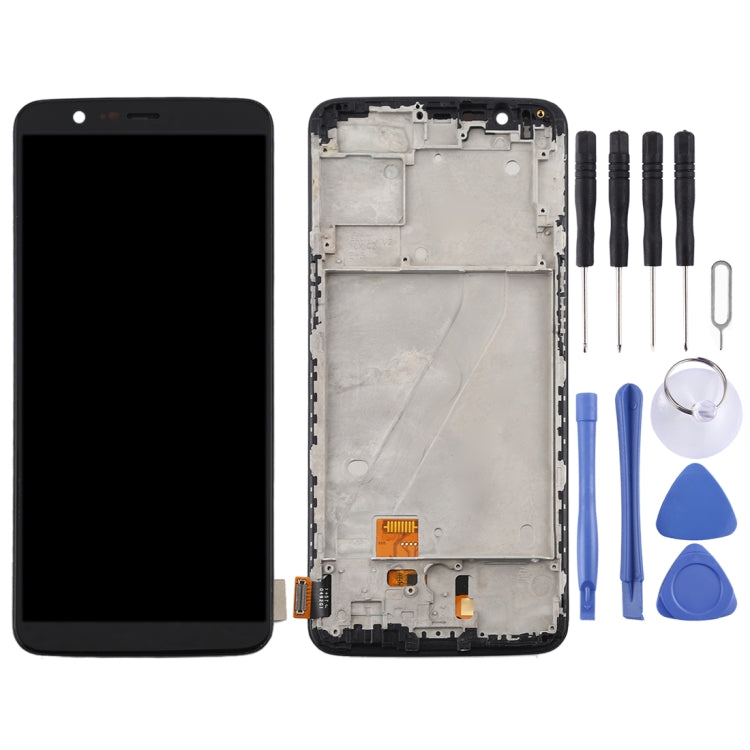 Per OnePlus 5T A5010 TFT Materiale Schermo LCD e digitalizzatore assemblaggio completo con cornice, For OnePlus 5T