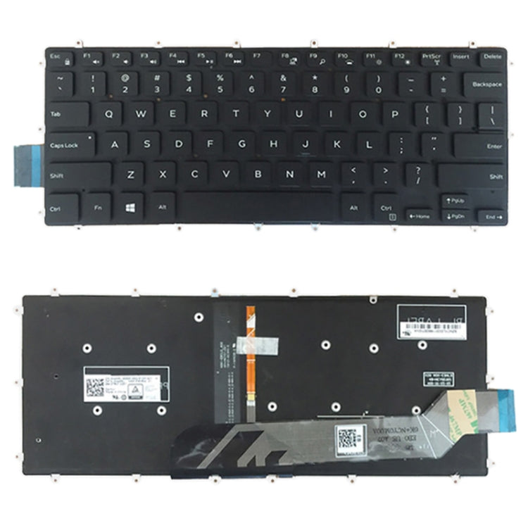 US Version Backlit Keyboard for DELL Inspiron 13 5368 5378 5578 7368 7378, For DELL Inspiron 13 (US)
