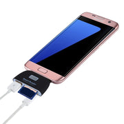 Kit di connessione per lettore di smart card Micro SD + SD + USB 2.0 + porta micro USB a micro USB OTG con indicatore luminoso a LED