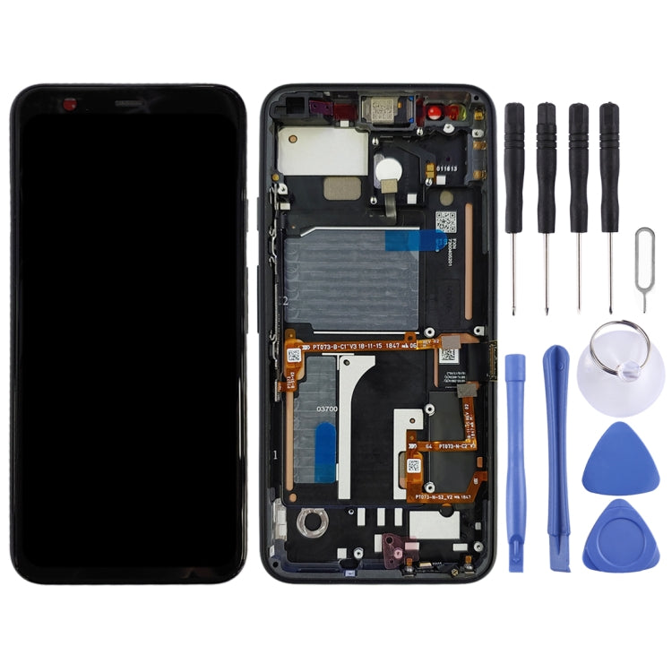 Schermo LCD e digitalizzatore assemblaggio completo con cornice per Google Pixel 4, For Google Pixel 4 with Frame