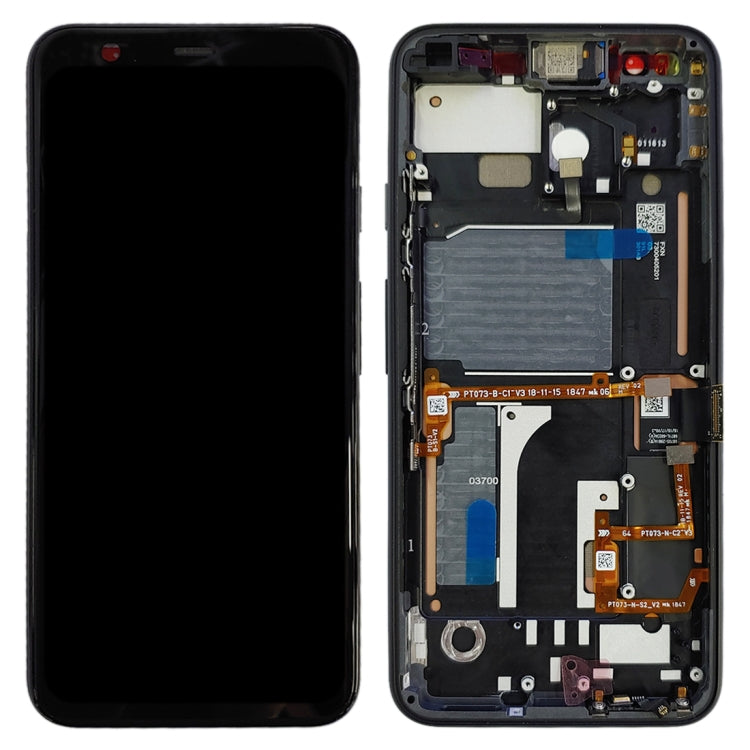 LCD Screen and Digitizer Full Assembly with Frame for Google Pixel 4, For Google Pixel 4 with Frame