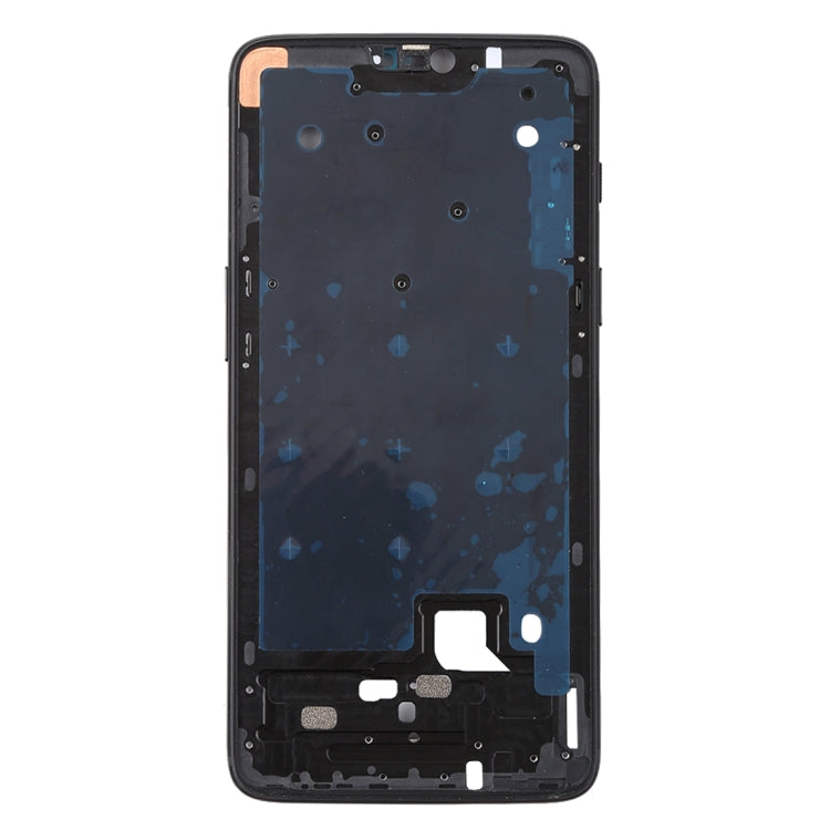 For OnePlus 6 Front Housing LCD Bezel Frame with Side Keys, For OnePlus 6 (Frosted Black)