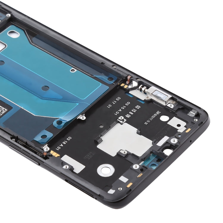 Per OnePlus 6 alloggiamento anteriore cornice LCD cornice con tasti laterali, For OnePlus 6 (Frosted Black)