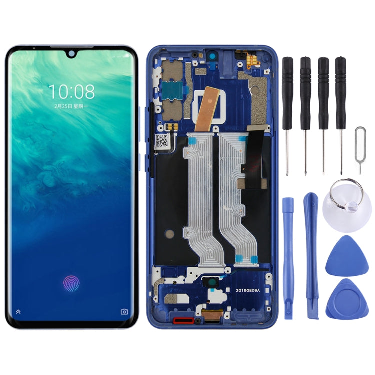 Schermo LCD in materiale AMOLED e digitalizzatore assemblaggio completo con cornice per ZTE Axon 10 Pro (versione 4G), For ZTE Axon 10 Pro 4G