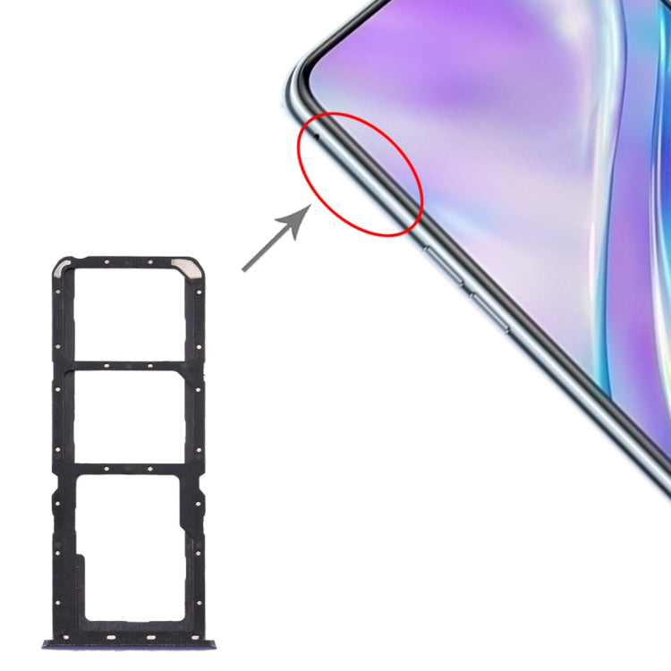 Per OPPO Realme X2 Vassoio scheda SIM + Vassoio scheda SIM + Vassoio scheda micro SD, For OPPO Realme X2