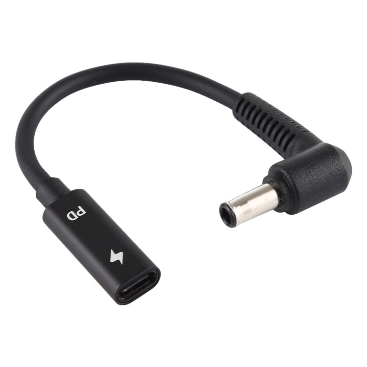 Cavo caricabatterie DP 5,0 x 1,0 mm femmina Tipo C 15 cm