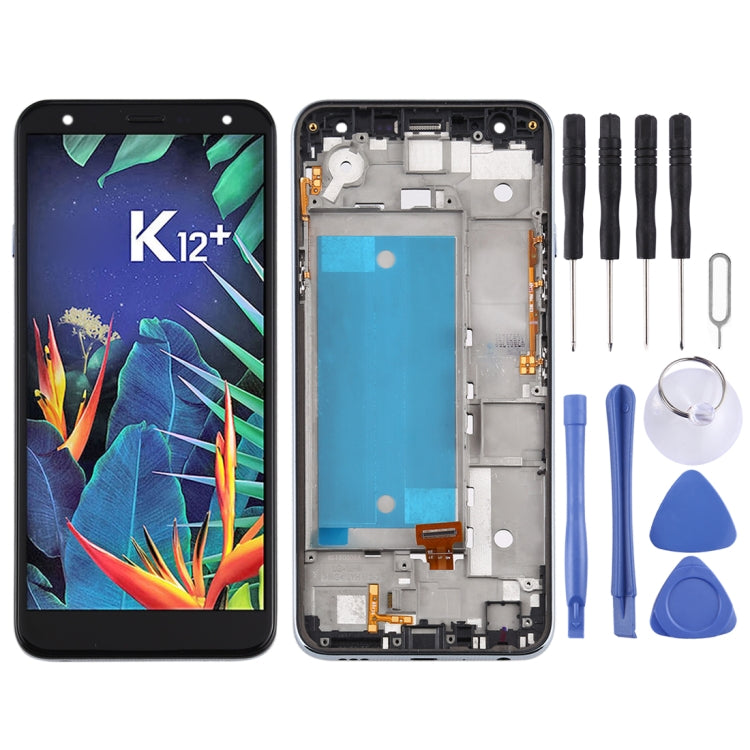 LCD Screen and Digitizer Full Assembly with Frame for LG K40 LMX420 / X4 2019 / K12 Plus, Dual SIM, For LG K40(Double SIM)