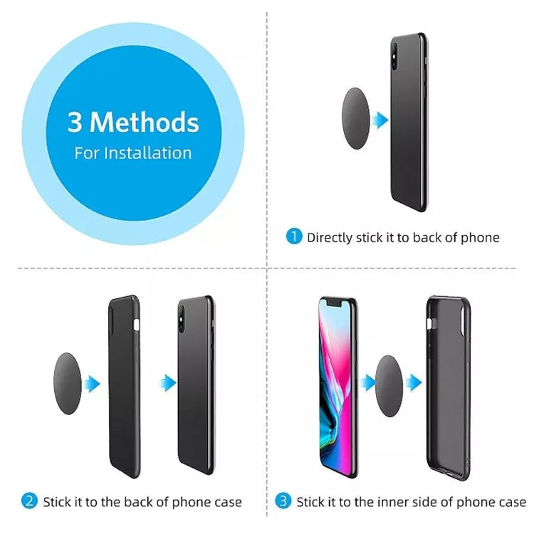 Disco magnetico con piastra metallica per smartphone