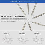 Punta per saldatore senza piombo QUICKO T12-D4, T12-D4, T12-D08, T12-D12