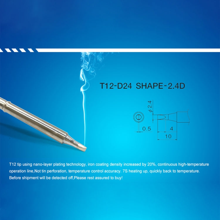 Punta per saldatore QUICKO T12-D24 senza piombo, T12-D24, T12-D16, T12-DL32, T12-D52
