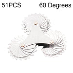 51 pz. Lame per filettatura con passo della vite USA Calibro per filettatura in acciaio inossidabile CR da 60 gradi, 51 PCS Thread Gauge