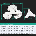 51 pz. Lame per filettatura con passo della vite USA Calibro per filettatura in acciaio inossidabile CR da 60 gradi, 51 PCS Thread Gauge