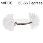 58 pezzi metrico 60 gradi + calibro per filettatura in acciaio inossidabile CR britannico da 55 gradi, 58 PCS Thread Gauge