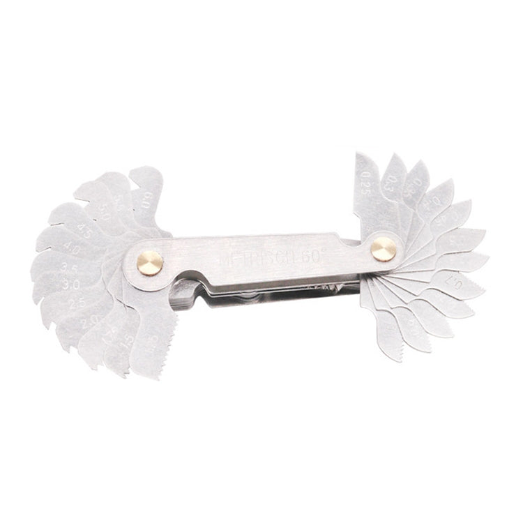 58 pezzi metrico 60 gradi + calibro per filettatura in acciaio inossidabile CR britannico da 55 gradi, 58 PCS Thread Gauge